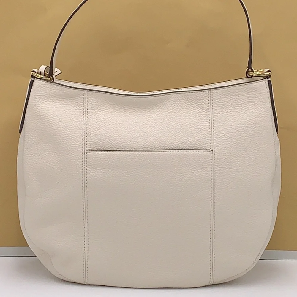 MICHAEL KORS BROOKE LG HOBO SHOULDER BAG LEATHER LT CREAM